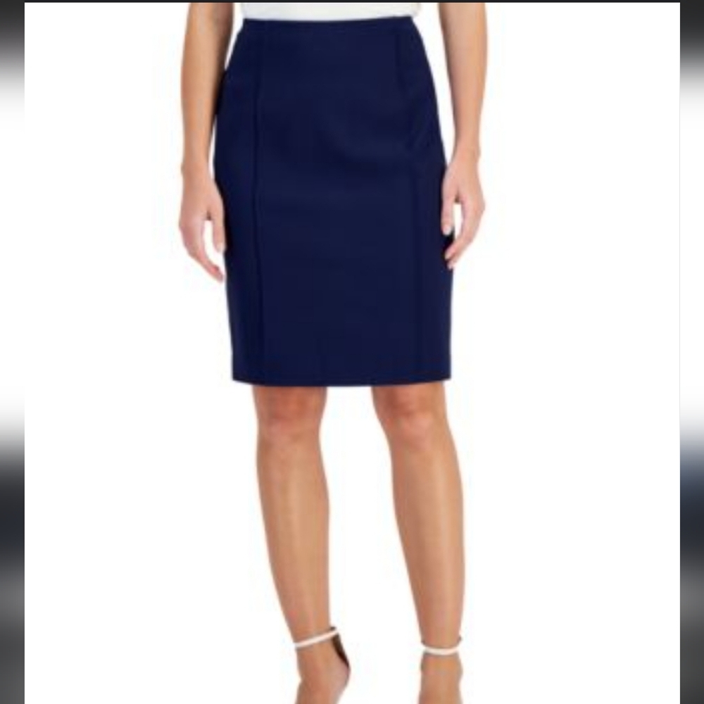 CHAUS VINTAGE BLUE PENCIL SKIRT SIZE 10